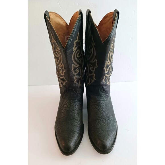 Rudel Bull Neck Dk Brown Leather Western Boot Handcrafted Mexico 10E Rugged main image 10